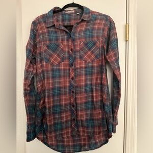 Toad&Co Red and Blue Plaid Casual Shirt